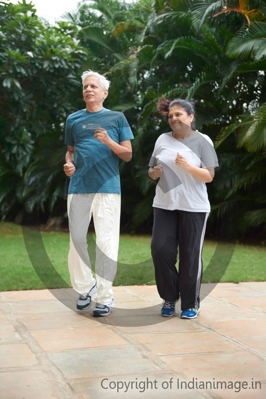 Elderly Couple in Garden