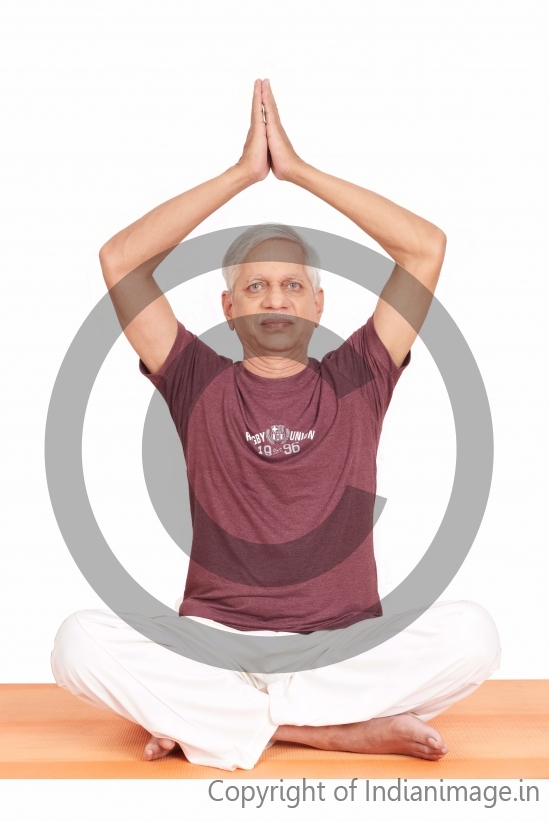 A Man doing yoga