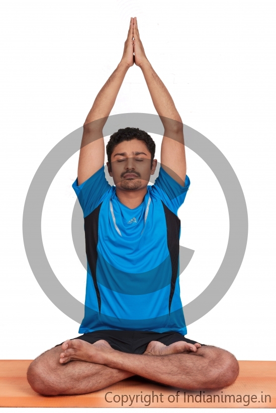 Young Male doing Namaskar asana