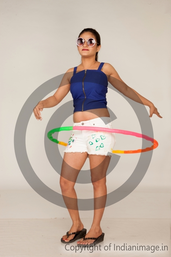 Girl Playing Hula Hoop