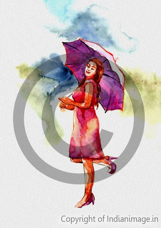 Girl with umbrella